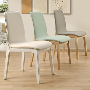 实木餐椅家用椅凳子轻奢吃饭椅软靠背椅现代简约木质餐桌椅子