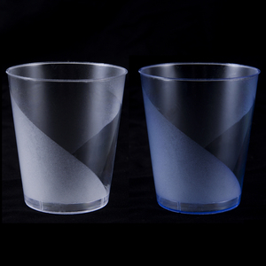 杯子一次性硬塑料210ml 加厚航空杯硬质透明饮料太空杯磨砂食品级