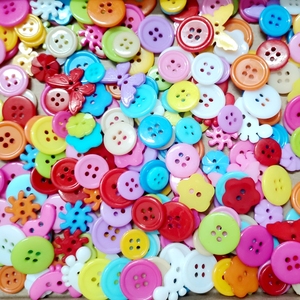 混色装钮扣画扣子包邮DIY贴画幼儿手工材料包彩色儿童纽扣花