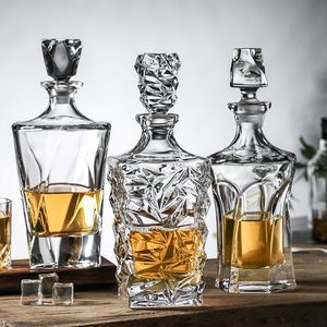 欧式水晶玻璃酒樽创意红酒醒酒器容器家用威士忌瓶带塞洋酒壶摆件
