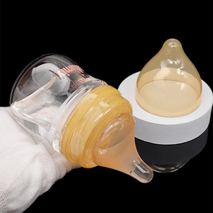 新生婴儿玻璃小奶瓶80ml仿母乳超软硅胶宽口离心S奶嘴安抚 防胀气