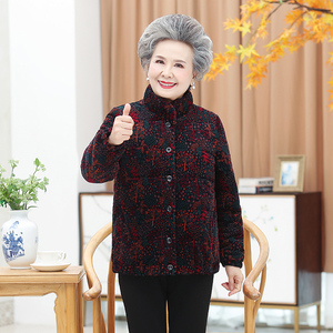 2023新款中老年女装秋冬季棉衣外套棉袄奶奶装加厚老款纯棉花棉服