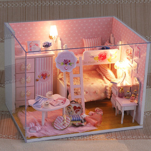 模型屋diy小屋手工制作迷你公主房间小房子拼装娃娃屋儿童节礼物