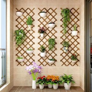 花墙架网格墙上花架阳台壁挂绿植置物架客厅挂墙装饰花架实木挂式