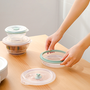 旅行硅胶折叠碗户外便携式日本耐高温伸缩宝宝餐具饭盒带盖泡面碗