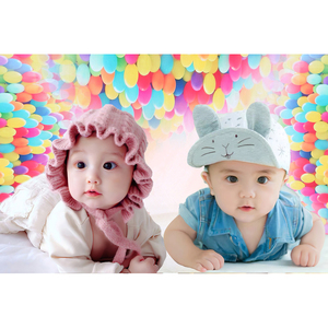 新品宝宝图片墙贴画BB海报双胞胎娃娃相片萌宝画报婚房男婴儿贴图