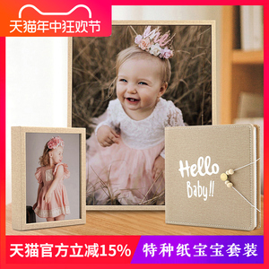 做洗礼物书成长新生婴儿满月手机相片定制作宝宝照片周岁纪念相册