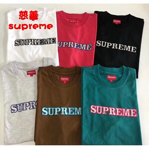 supreme floral logo tee