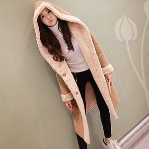 冬季新款中长款加厚保暖加绒加厚气质外套气质棉衣女韩版修身棉服