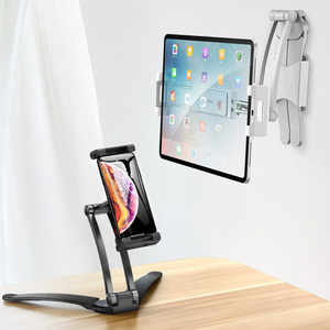ipad支架手机平板电脑墙壁挂架子桌面上懒人支撑托多功能折叠式
