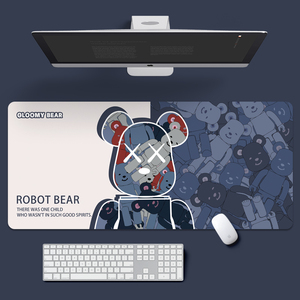 日本Mojy积木熊鼠标垫超大号男女生电脑笔记本暴力熊游戏电竞桌垫