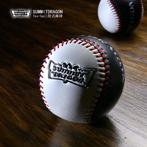 summitdragon手工缝线软式棒球礼物摆件凹凸标实心练习训练垒球