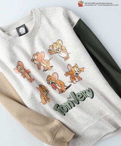 Chookids日本代购 Right-on 2021冬 童装 猫和老鼠卡通加绒卫衣