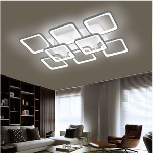 大气多头异形现代简约LED吸顶灯 纯亚克力客厅卧室书房灯长方形灯