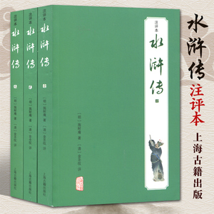 水浒传注评本全3册施耐庵著金圣叹评中国古代长篇英雄传奇小说水浒传文言文版带注释中国古典文学名著四大名著原著无删减上海古籍