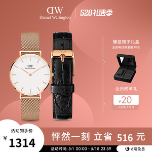 【520礼物】DW手表女款 PETITE系列轻奢流金表简约石英表32MM