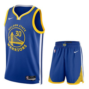 NIKE耐克NBA勇士队30号库里11号汤普森22号维金斯球衣篮球服套装