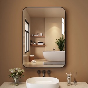 浴室镜子贴墙自粘家用卫生间墙上洗手台免打孔梳妆镜挂墙式玻璃镜