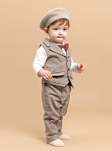 新款 韩国进口正品 男婴幼儿可爱宝宝长袖正装礼服套装