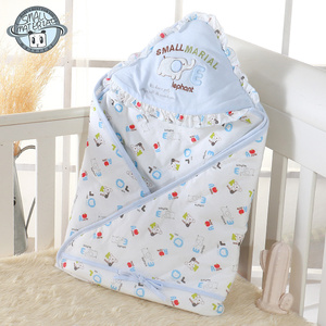 小素材新生儿抱被纯棉婴儿包被宝宝加厚两用睡袋秋冬季0-3个月