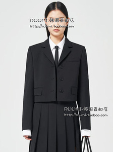 韩国包邮包税 潮牌 JUUN.J 女士 制服风 单排休闲短款夹克 短裙