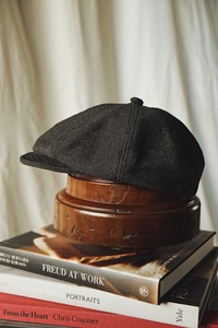 Remains日本进口面料纯棉印花细条纹布复古工装搭配八角帽报童帽