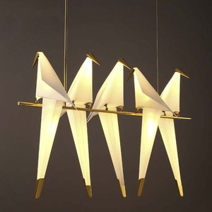 鸟灯创意千纸鹤小鸟灯吊灯餐厅吊灯北欧设计小鸟灯北欧落地灯台灯