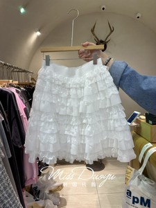 BLACK FRIDAY韩国代购东大门2024春季新款甜美层层蛋糕减龄半身裙