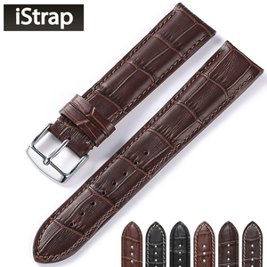 iStrap适用西铁城表带真皮男士女原装小蓝针空中之鹰光动能手表带