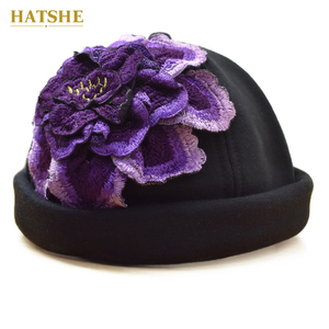 HATSHE全棉瓜皮帽复古立体绣花刺绣民族风原创设计杨丽萍同款帽子