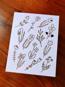 【微风吹倩影动】樋口十二月 春天的花儿 刺绣模板 布用拓图工具