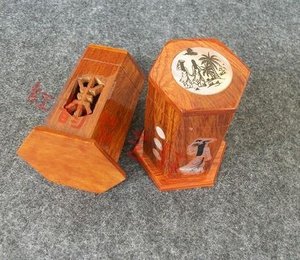 越南花梨木镶贝花镂空牙签筒 便携式创意随身红木牙签盒 特价