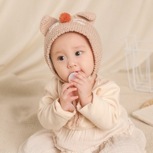 一岁婴儿帽子秋冬季针织毛线护耳加绒冬款幼儿男宝宝女小月龄超萌