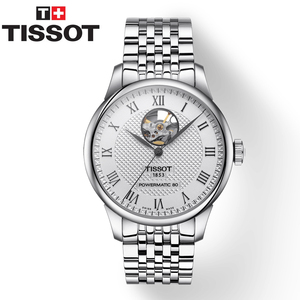 TISSOT天梭瑞士力洛克男士手表镂空全自动时尚商务钢带机械表T006