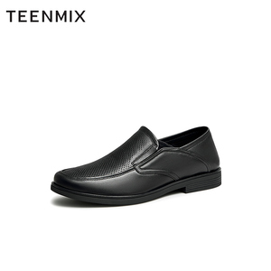 Teenmix/天美意夏新款商场同款商务休闲简约男皮鞋3JT02BM3