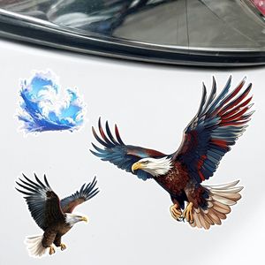 展翅老鹰创意个性车贴汽车划痕遮挡卡通图案防水装饰电动车贴纸