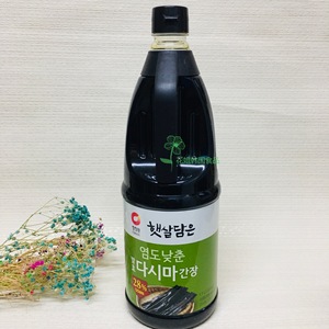 韩国清净园低盐发酵昆布酱油宝宝低盐营养酱油 韩国调味酱油1.7L