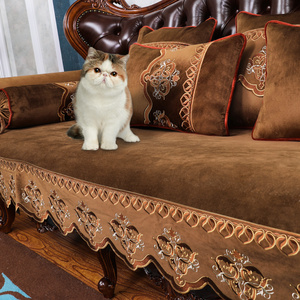 雅典娜欧式沙发垫套纯色四季通用防滑坐垫定做高档奢华客厅沙发巾