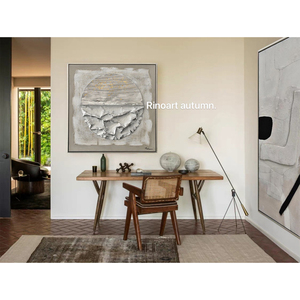 若奈 Milly画师手绘“加州四季”简约厚彩客厅卧室实景抽象套画