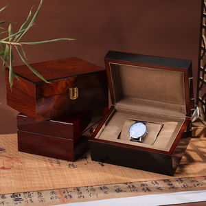 高档红木手表盒木质腕表展示盒男士机械表收纳盒手串礼盒文玩盒子