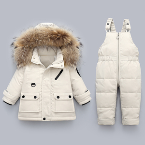 宝宝羽绒服男童新款套装小童婴儿1-5岁儿童幼儿洋气两件套冬装厚
