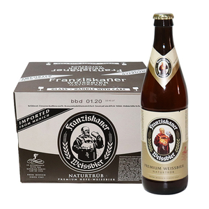 教士白啤酒 Franziskaner范佳乐小麦精酿白啤 国产行货450ml*12瓶