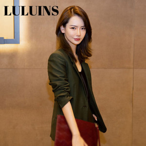 LULUINS正品戚薇明星同款衣服休闲时尚气质小西服女高级西装套装