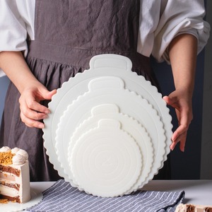 生日蛋糕底托垫 重复使用塑料支撑垫片 家用6/8寸圆形蛋糕硬托底