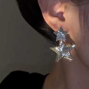 Fannashi梵娜诗五角星设计款亮片耳环女小众高级轻奢耳饰独特耳钉