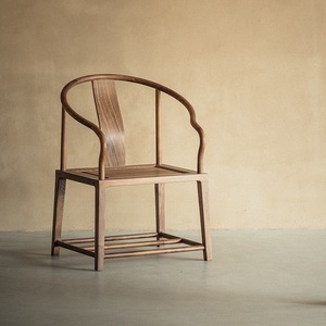 新中式实木圈椅椅家用主人会客椅茶椅禅意太师椅三件套仿古明式禅