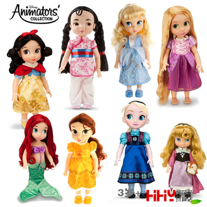 迪士尼Disney动画师沙龙娃娃 白雪美人鱼贝儿长发公主女孩玩具