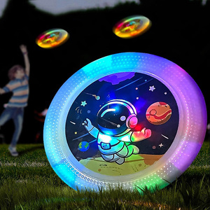 夜光飞盘儿童软闪发光飞碟玩具幼儿园专用可回旋镖户外运动小学生
