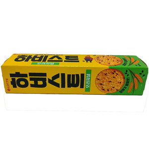 韩国进口 乐天收获黑芝麻饼干100g休闲零食饼干 临期特卖