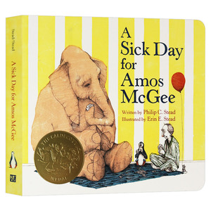 阿莫的生病日 英文原版 A Sick Day for Amos McGee 凯迪克奖绘本 爱与关怀 儿童英语启蒙纸板书 亲子阅读睡前晚安故事书 英文版